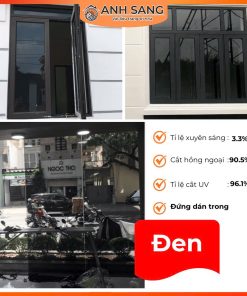 Phim Dán Kính Cách Nhiệt Phản Quang Cao Cấp Màu Đen
