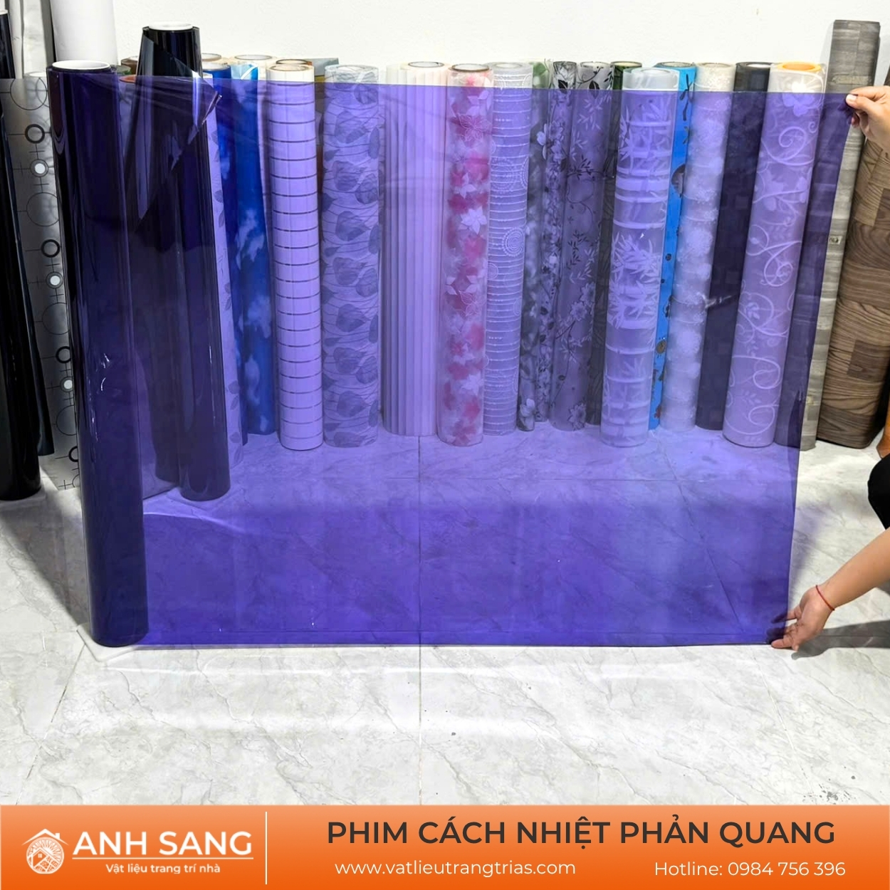 Phim cách nhiệt phản quang màu tím - mã PQ02