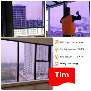 Phim Dán Kính Cách Nhiệt Phản Quang Cao Cấp Màu Tím