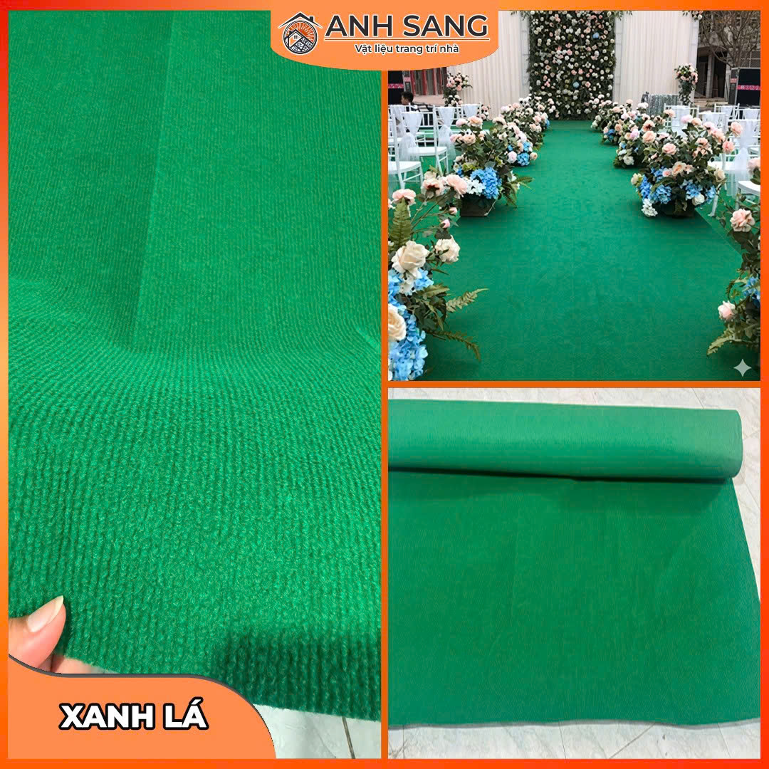 Thảm nỉ sự kiện màu xanh lá