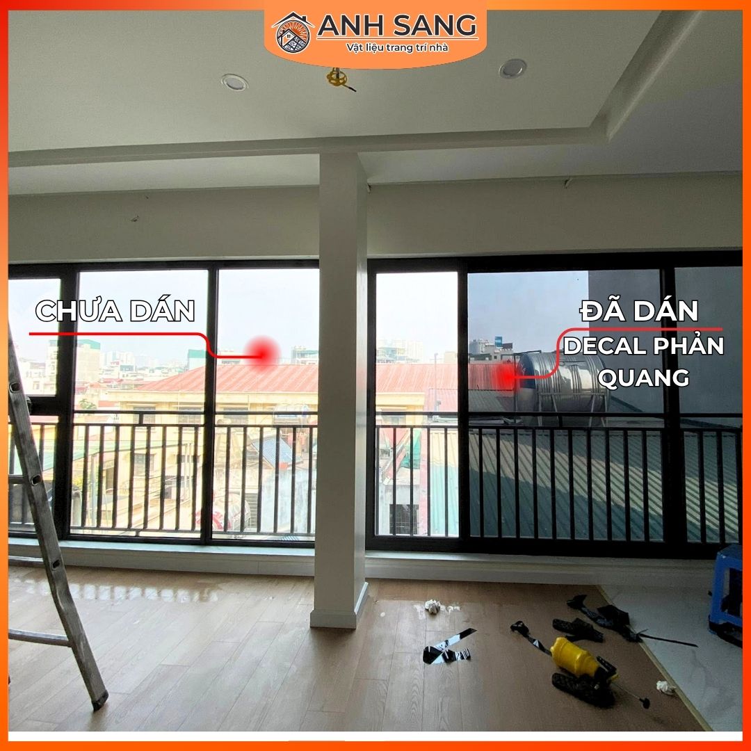 Sự khác biệt trước - sau khi dán phản quang