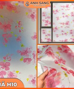 Decal Dán Kính Hoa Văn Mã H10: Nét Đẹp Duyên Dáng Của Hoa Đào Hồng Cho Không Gian Ấm Cúng