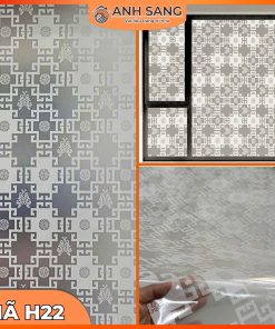 Decal Dán Kính Hoa Văn Mã H22: Vẻ Đẹp Đẳng Cấp Từ Họa Tiết Chữ Thập Trắng Tinh Xảo