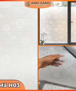 Decal dán kính hoa văn trang trí cửa kính