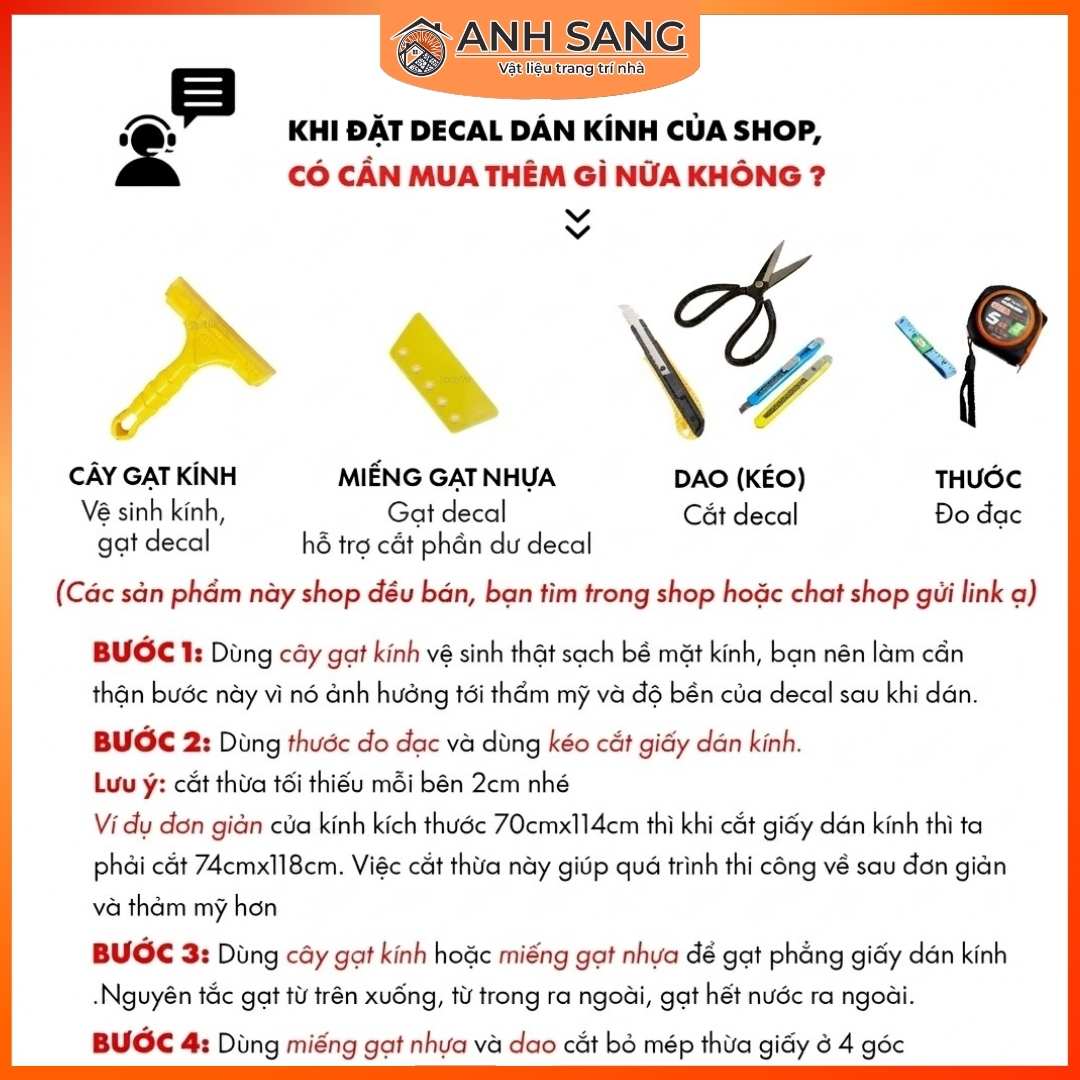 Chuẩn bị dụng cụ trước khi dán