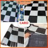 Thảm Nhựa Trải Sàn Họa Tiết Caro Đen Trắng Cá Tính - Anh Sang