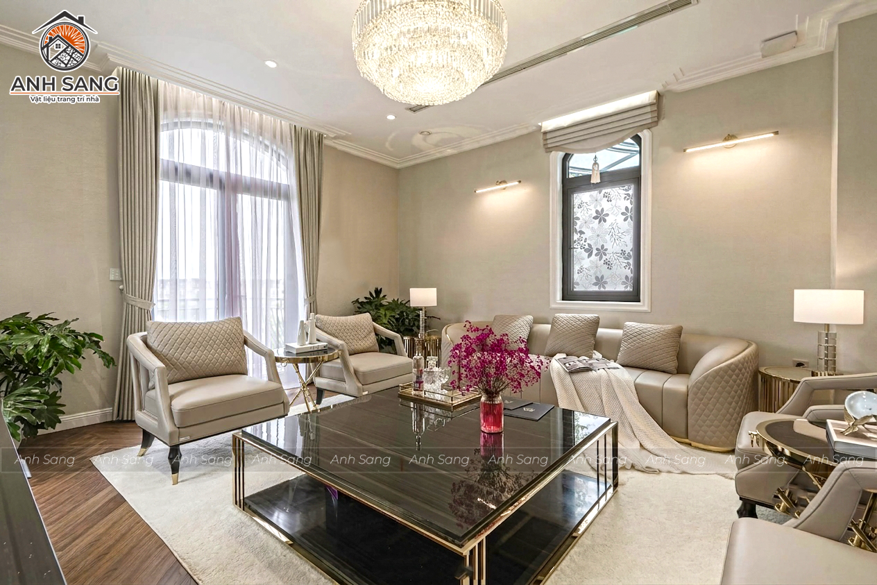 Dán decal cửa sổ phòng khách - Mã H05 Họa tiết lá sắn