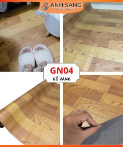 Thảm simili lót sàn vân gỗ vàng GN04