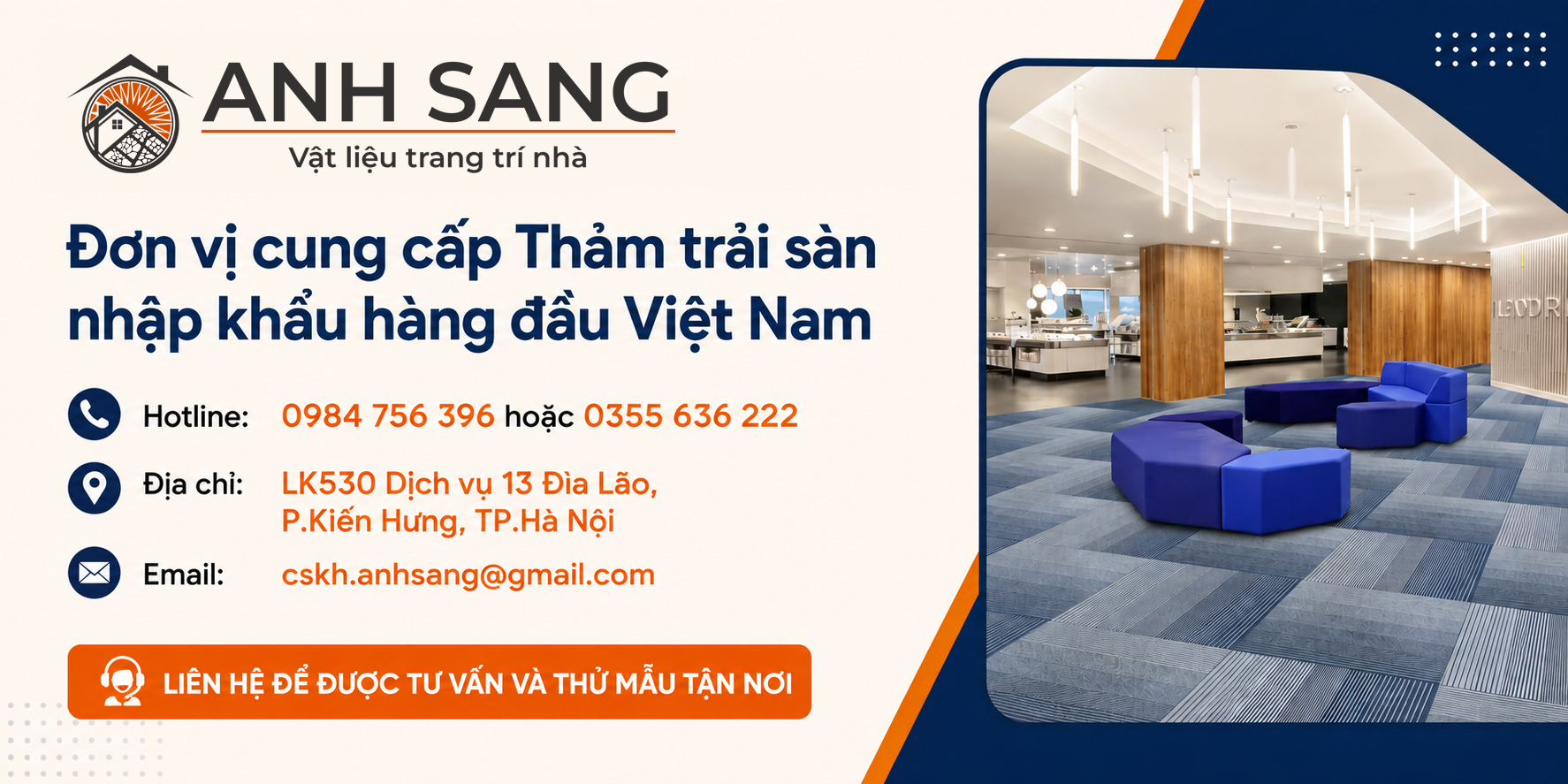 Công ty Anh Sang Việt Nam chuyên cung cấp các loại thảm