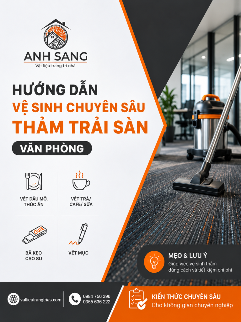 Hướng dẫn vệ sinh thảm trải sàn văn phòng